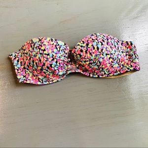 Victoria Secret colorful strapless swim top